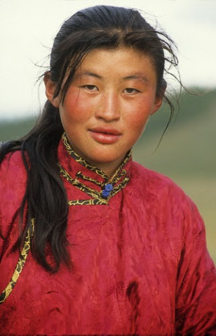 A young northern Mongolian woman herder.